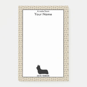 Personalized and Custom Color Skye Terrier Post-it Notes