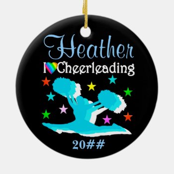Personalized And Dated Cheerleader Ornament by MySportsStar at Zazzle