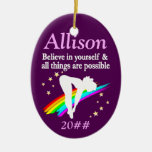 PERSONALIZED AND DATED DIVER GIRL ORNAMENT