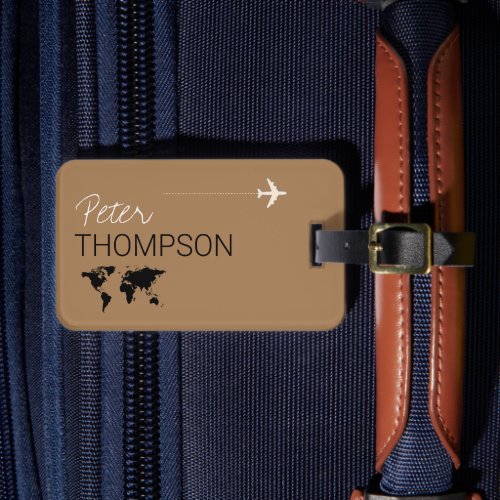 personalized_and_elegant light_brown Aero Travel  Luggage Tag
