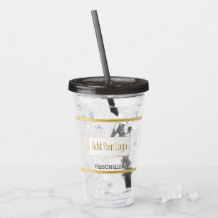 Personalized and Logo with Gold Bars Acrylic Tumbler