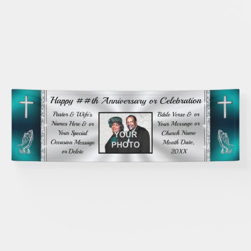 Personalized and Photo CHURCH Anniversary Banner