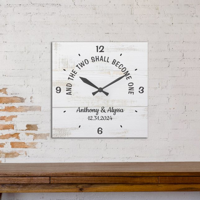 Personalized and the two shall become one Clock (Creator Uploaded)