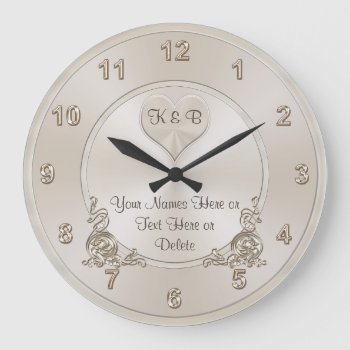 Personalized And Unique Bridal Shower Gifts Clock by LittleLindaPinda at Zazzle
