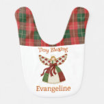 Personalized Angel Design – Cute Patchwork Style Baby Bib