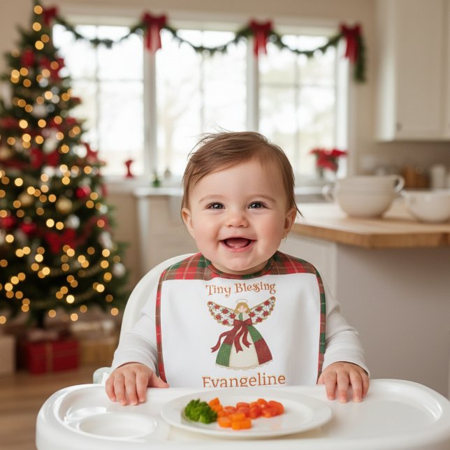 Personalized Angel Design – Cute Patchwork Style Baby Bib (Creator Uploaded)