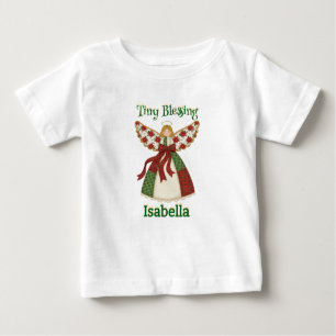 Personalized Angel Design – Cute Patchwork Style Baby T-Shirt