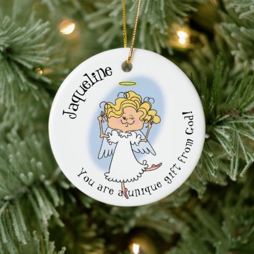 Personalized Angel Gift from God Ornament