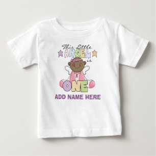Personalized Angel Girl 1st Birthday Tshirt