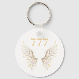 Personalized Angel Number with Elegant Wings Keychain