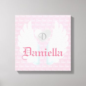 Personalized Angel Wings Art Canvas Print by K2Pphotography at Zazzle