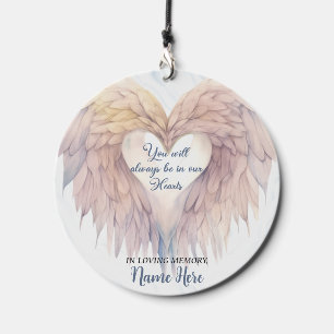 Personalized Angel Wings Memorial Wind Chime