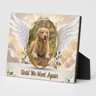 Personalized Angel Wings Pet Memorial Portrait Plaque