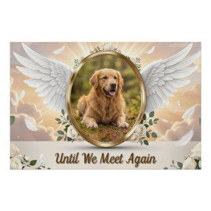 Personalized Angel Wings Pet Memorial Portrait Poster