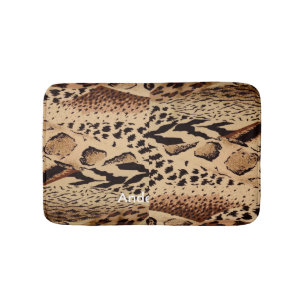Personalized animal pattern design print texture bathroom mat
