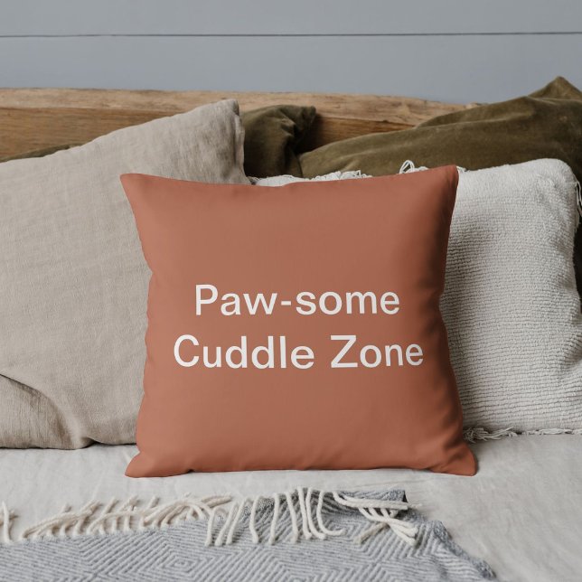 Personalized Animal Pet Cat Funny Quote Cinnamon Throw Pillow (Creator Uploaded)