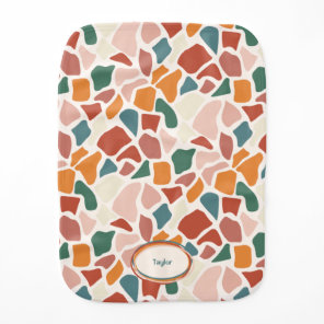 Personalized Animal Print Baby Burp Cloth