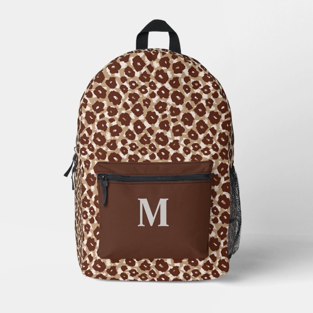 Animal Print Custom Name Backpack