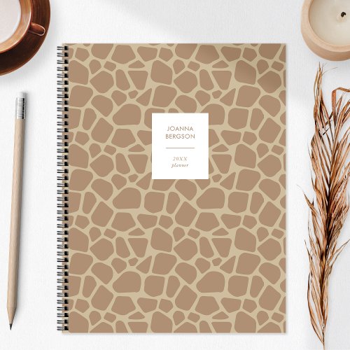 Personalized Animal Print Giraffe Spots 2024 Planner