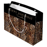 Personalised Tote Bag;Animal Print Shopping bag;Gift bag Customised with  Name