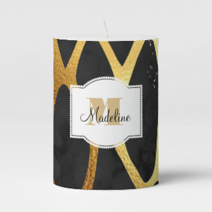 Personalized Animal Print Pillar Candle