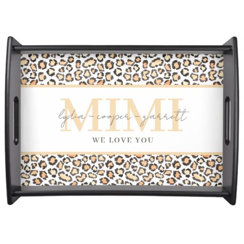 Personalized Animal Print Serving Tray