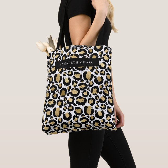 Personalized Animal Print Tote Bag (Close Up)