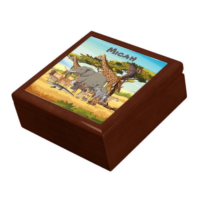 Personalized Animals of Africa Gift Box (Side)