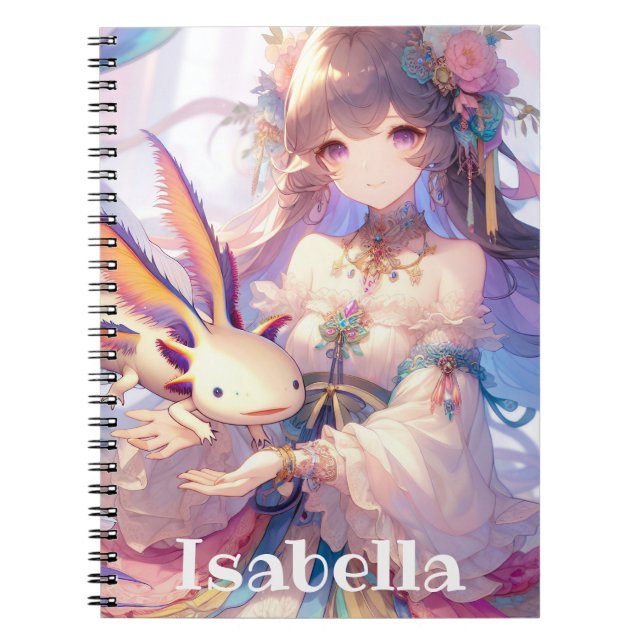 Personalized Anime Girls  Notebook (Front)