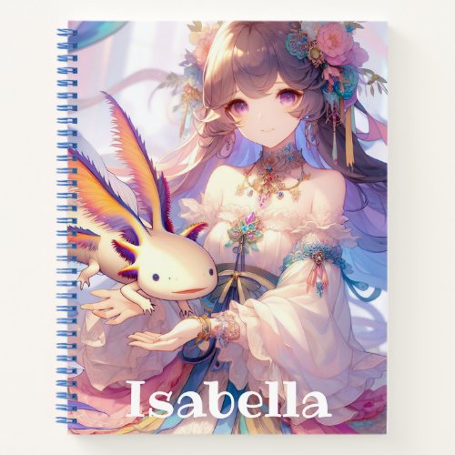 Personalized Anime Girls Sketchbook Notebook