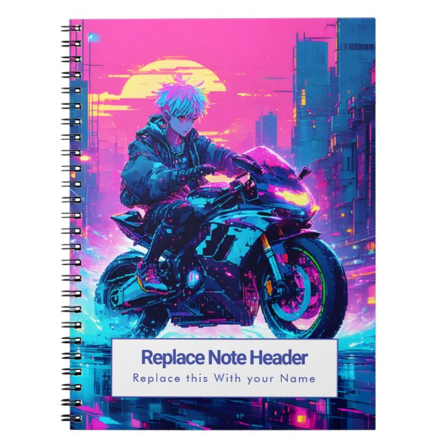 Personalized Anime Themed Notebook (Front)