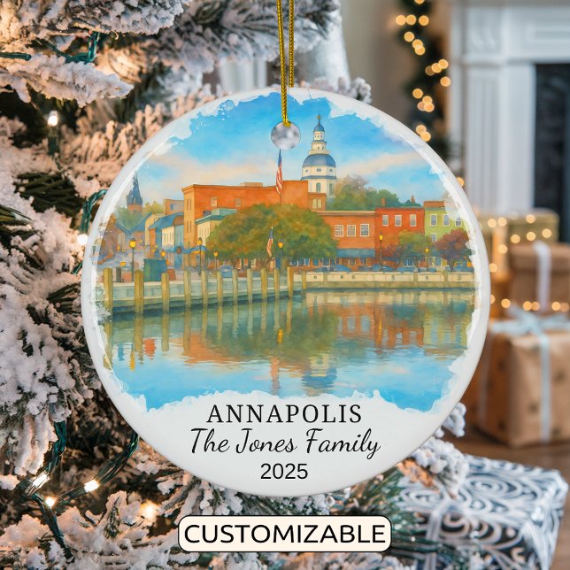 Personalized Annapolis Ornament, Maryland Ceramic Ornament (Creator Uploaded)