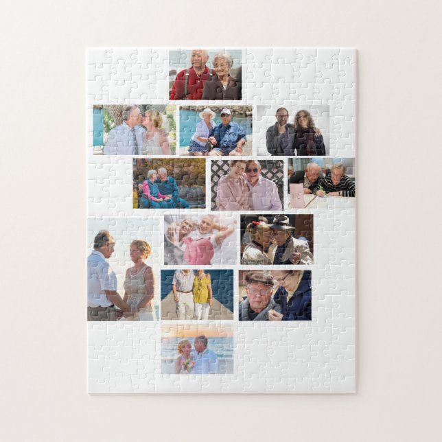 Personalized Anniversary 13 Photo Collage   Jigsaw Puzzle (Vertical)