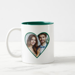 Personalized Anniversary Custom Photo Heart Mug