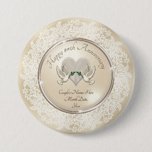 Personalized Anniversary Favors Cheap Button