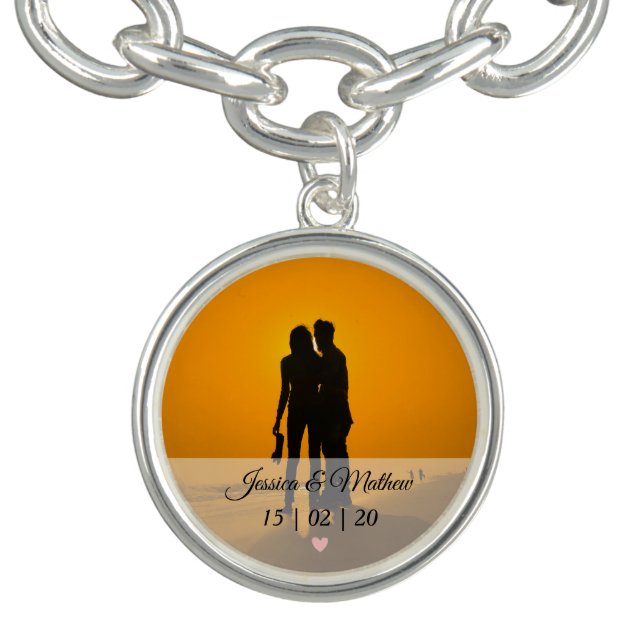 Personalized Anniversary Gifts - Custom Couple Bracelet (Design)