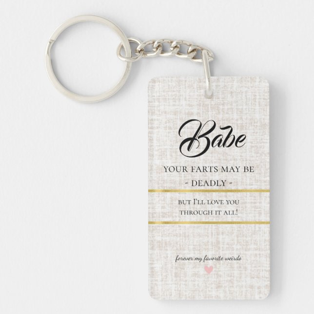 Personalized Anniversary Gifts For Him Keychain (Front)