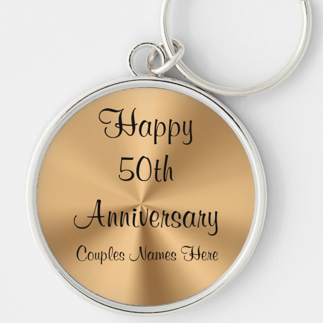 Personalized Anniversary Keychains with YOUR TEXT (Front)