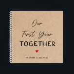 Personalized Anniversary Our First Year Together Notebook<br><div class="desc">Our First Year Together 1 Year Anniversary Journal | Personalized Anniversary Our First Year Together</div>