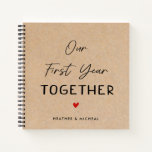 Personalized Anniversary Our First Year Together Notebook<br><div class="desc">Our First Year Together 1 Year Anniversary Journal | Personalized Anniversary Our First Year Together</div>