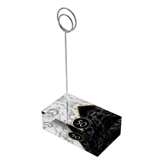 Personalized Anniversary Pace Card Holder Marble (Corner)