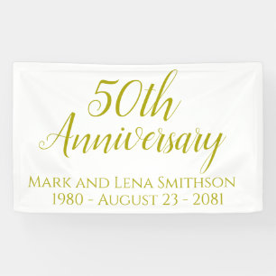 Personalized Anniversary Party Banner