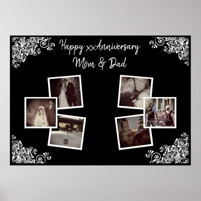 Personalized Anniversary Photo poster (Front)