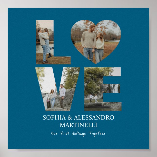 Personalized Anniversary Photo  Poster (Front)
