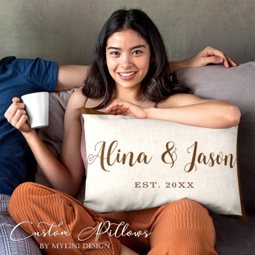 Personalized Anniversary Pillow for Couples