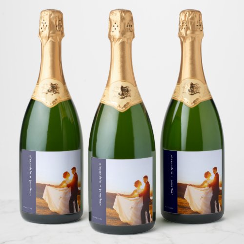 Personalized Anniversary Sparkling Wine Label Phot