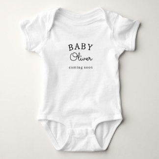 Personalized Announcement Baby Name Coming Soon Bodysuit