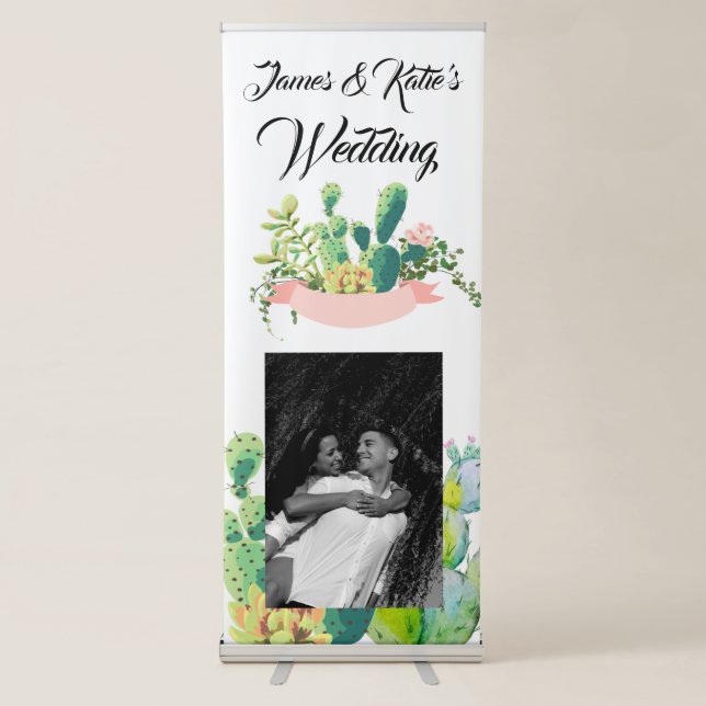 Personalized Announcement Banner Bohemian Cactus S (Front)