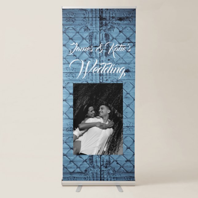 Personalized Announcement Banner Rustic Tin Panel (Front)