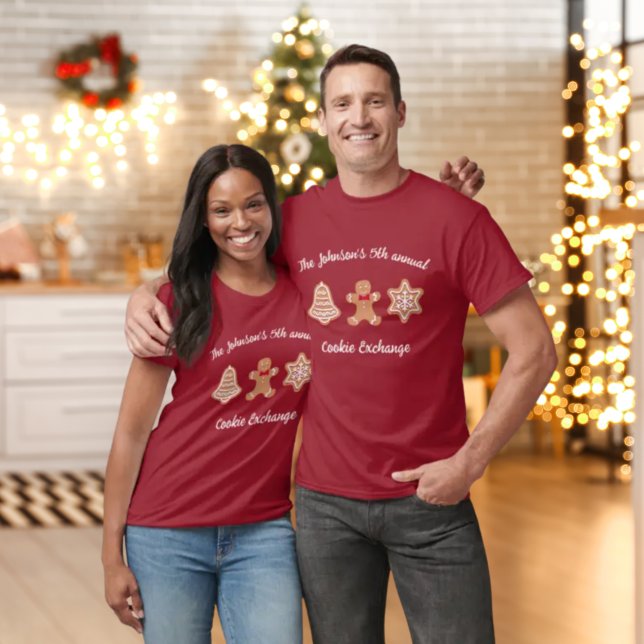 Personalized Annual Christmas Cookie Exchange T-Shirt (Creator Uploaded)